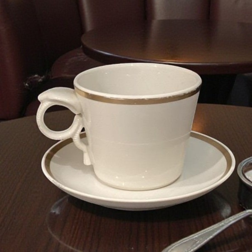Mayer China Teacup & Saucer, Made For The‎ Forum, Vintage Snake Design Handle